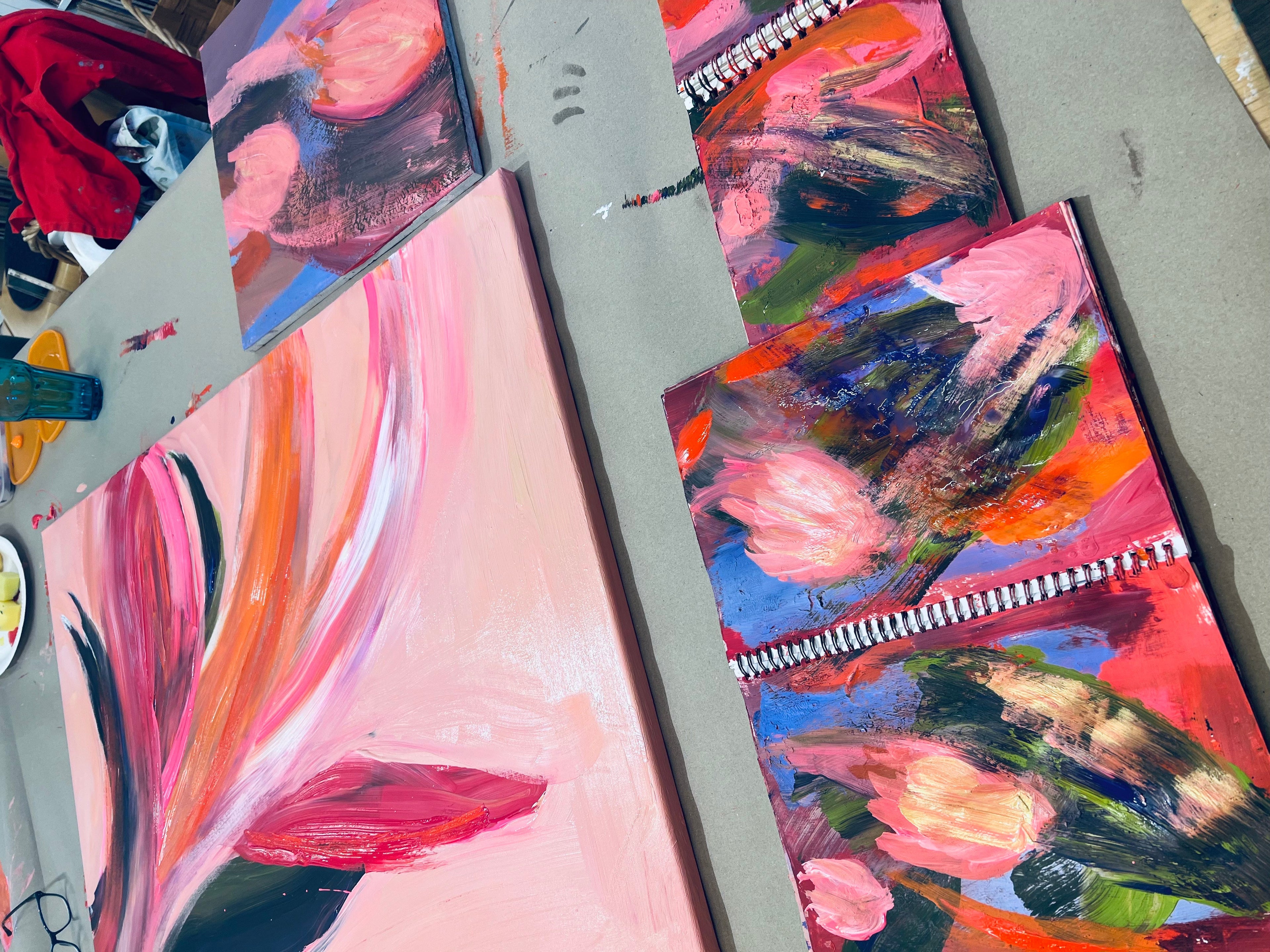 Acrylfarbe-Workshop-Atelier-SusanneLinke Kunst 