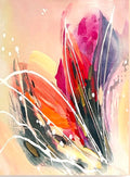 BluetengeheimnisI-Mixmediaoncanvas-40x50-SusanneLinke Kunst auf Leinwand 