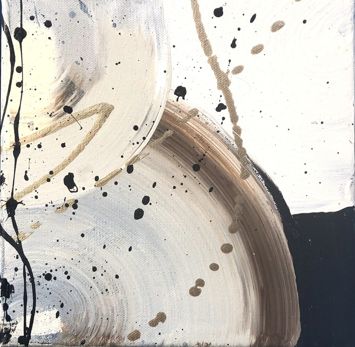 EmbracingthegoldenpathII-Acryliconcanvas-20x20-SusanneLinke Acryl auf Leinwand 