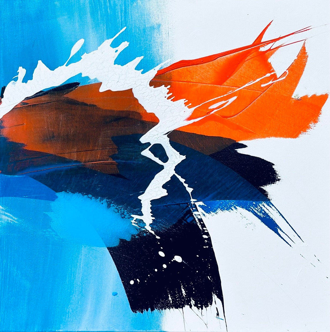 EternalFriendshipI-Acryliconcanvas-60x60-SusanneLinke dynamische Acrylmalerei auf Leinwand