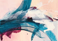 Loveisneverwasted-Acryliconcanvas-70cm-100-SusanneLinke Acrlgemälde in blau, rosa und orange