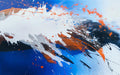 Metamorphose-Acryliconcanvas-70x100-SusanneLinke abstrakte Kunst auf Leinwand blau und orange