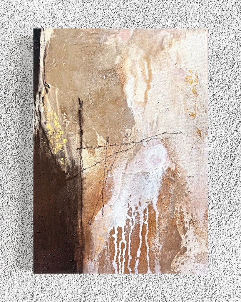 Morethagold-Mixmedia-goldleaf-40x50-SusanneLinke Kunst aus Buchholz