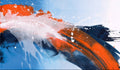 Nachtflug-Acryliconcanvas-70x120-SusanneLinke Acrylgemälde in orange und blau