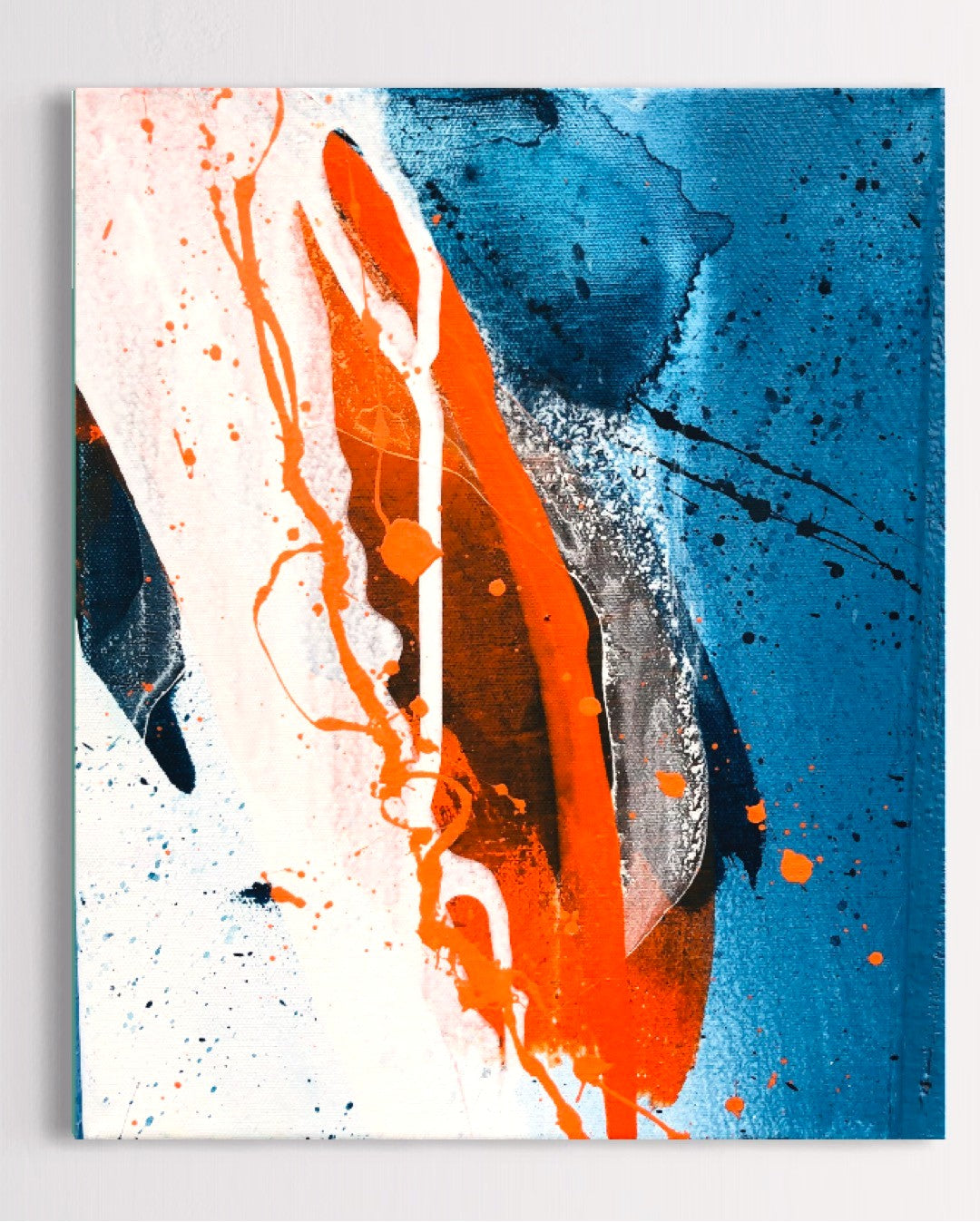 NachtflugII-Acryliconcanvas-18x24-SusanneLinke Acryl auf Leinwand range und blau