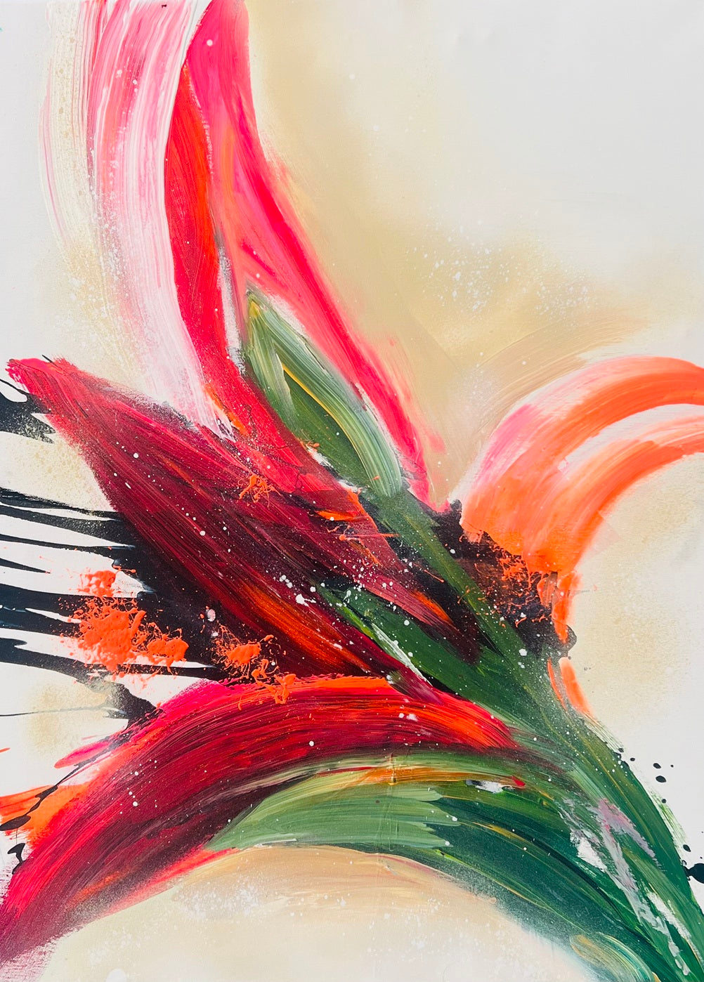 SoulconnectionII-Acryliconcanvas-60x80-SusanneLinke abstrakte und bunte Kunst auf Leinwand