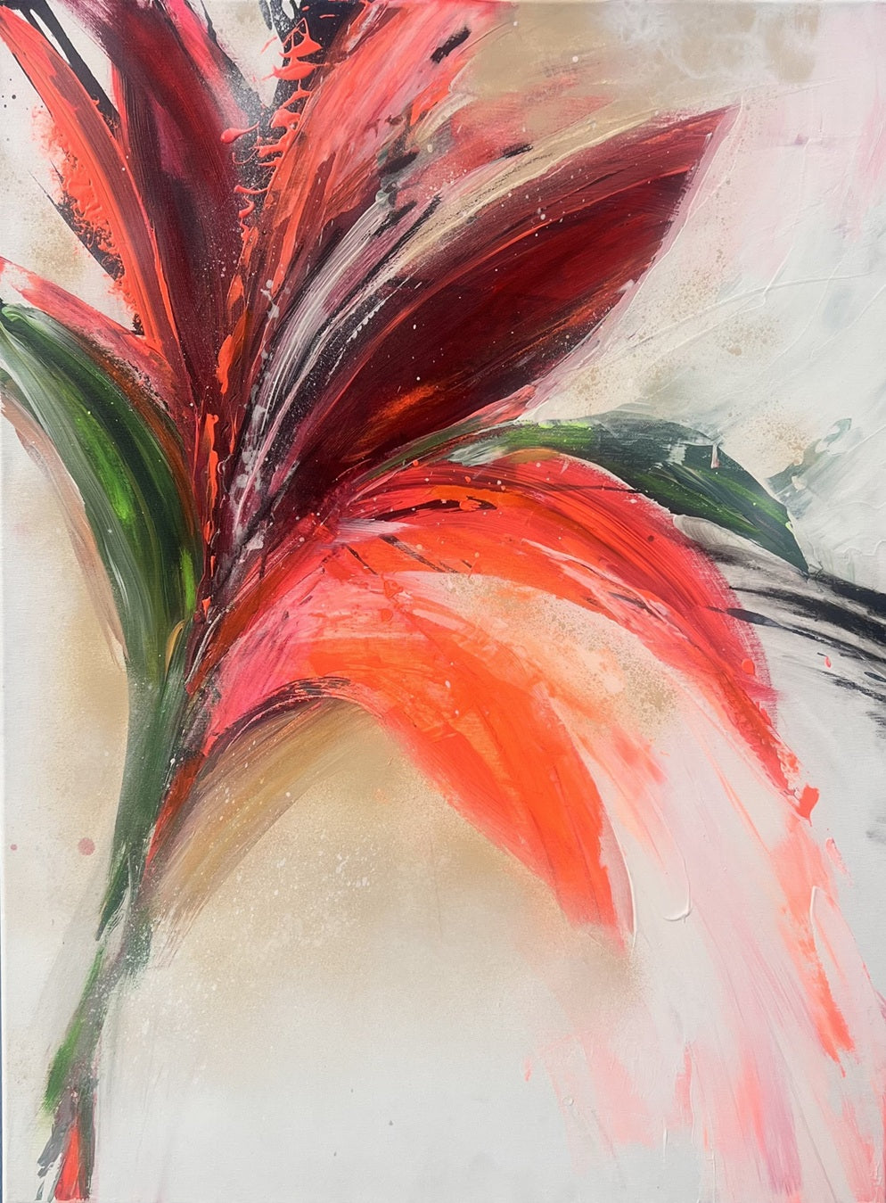 SoulconnectionII-Mixmediaoncanvas-60x80-SusanneLinke abstrakte und bunte Kunst auf Leinwand